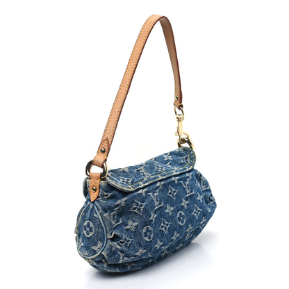 Louis Vuitton Monogram Denim Mini Pleaty Blue 3 of 12