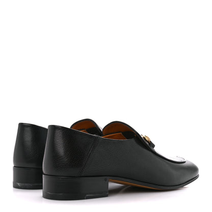 Gucci Goatskin Womens Horsebit Mid-Heel Loafers 41 Black 4 of 9