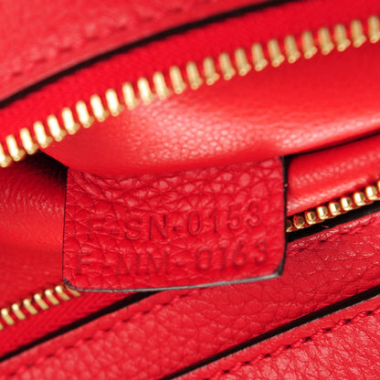 Celine Drummed Calfskin Suede Small Trapeze Coquelicot 7 of 7
