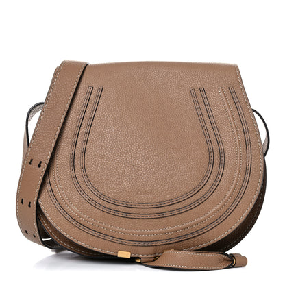 Chloe Calfskin Medium Marcie Round Crossbody Bag Nut 1 of 11