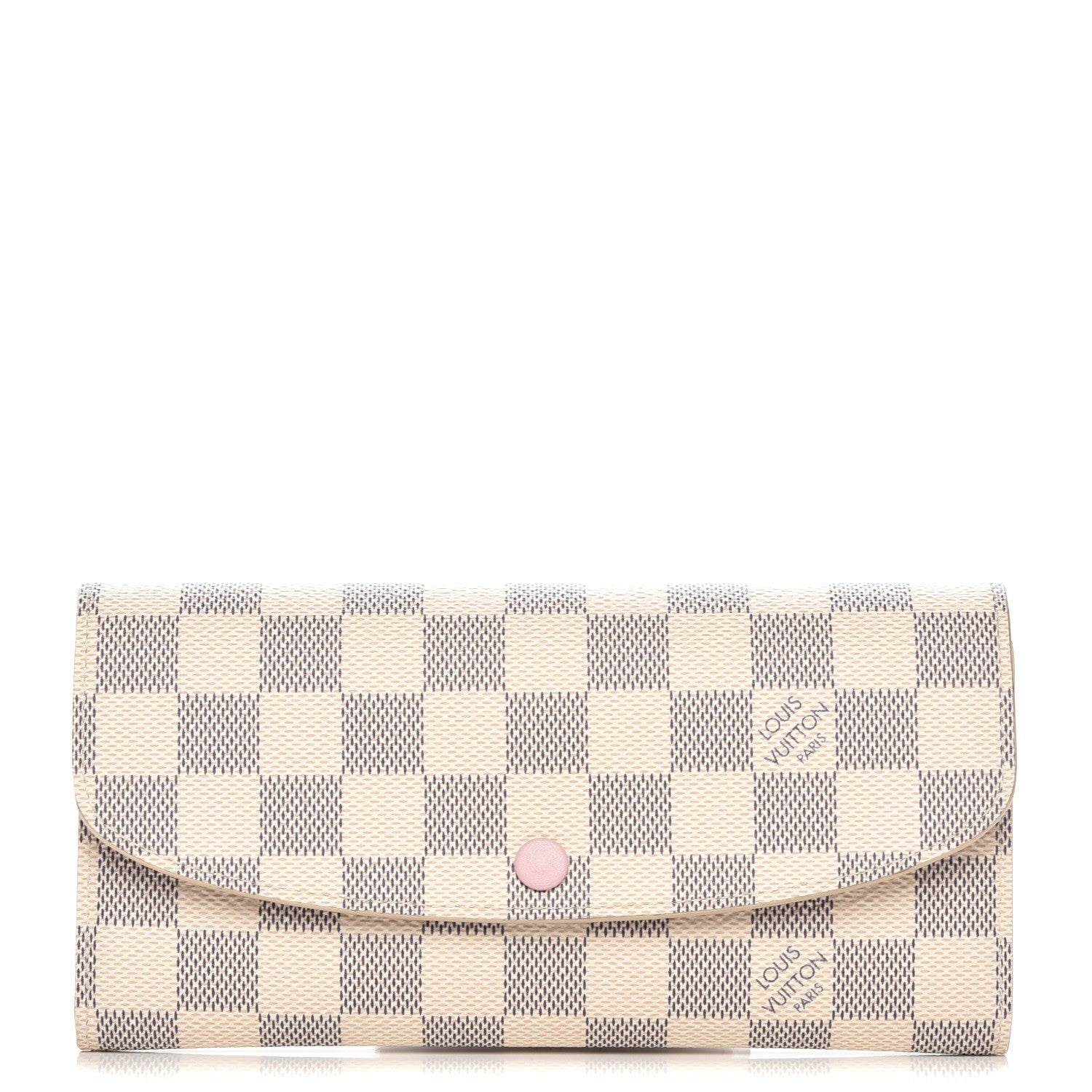 Louis Vuitton Damier Azur Emilie Wallet Rose Ballerine 1 of 7