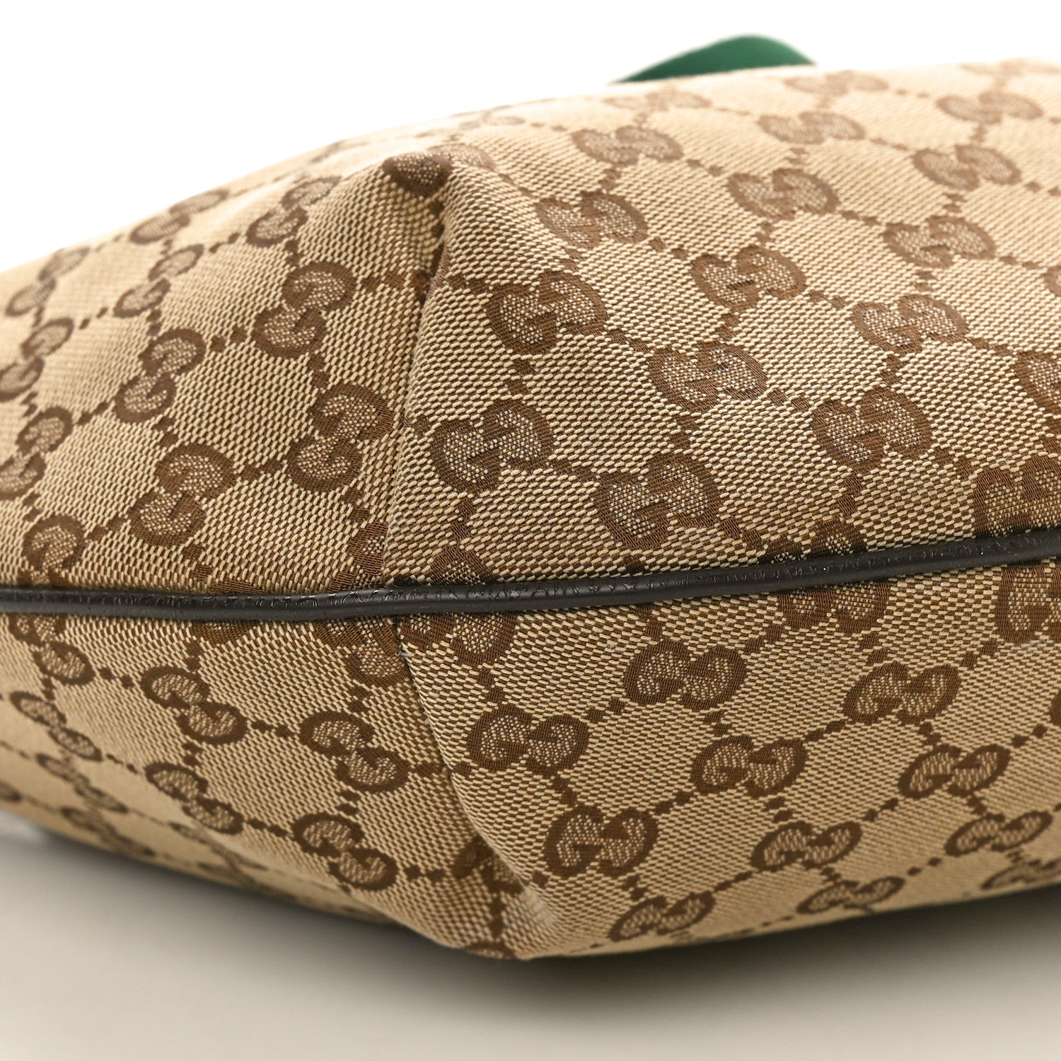 Gucci Monogram Web Medium Half Moon Hobo Dark Brown 9 of 10