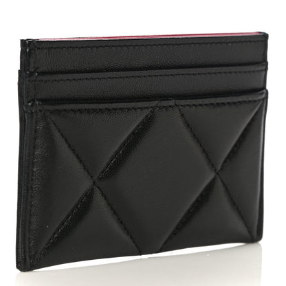 Chanel Lambskin Quilted Chanel 19 Card Holder Black 3 of 11