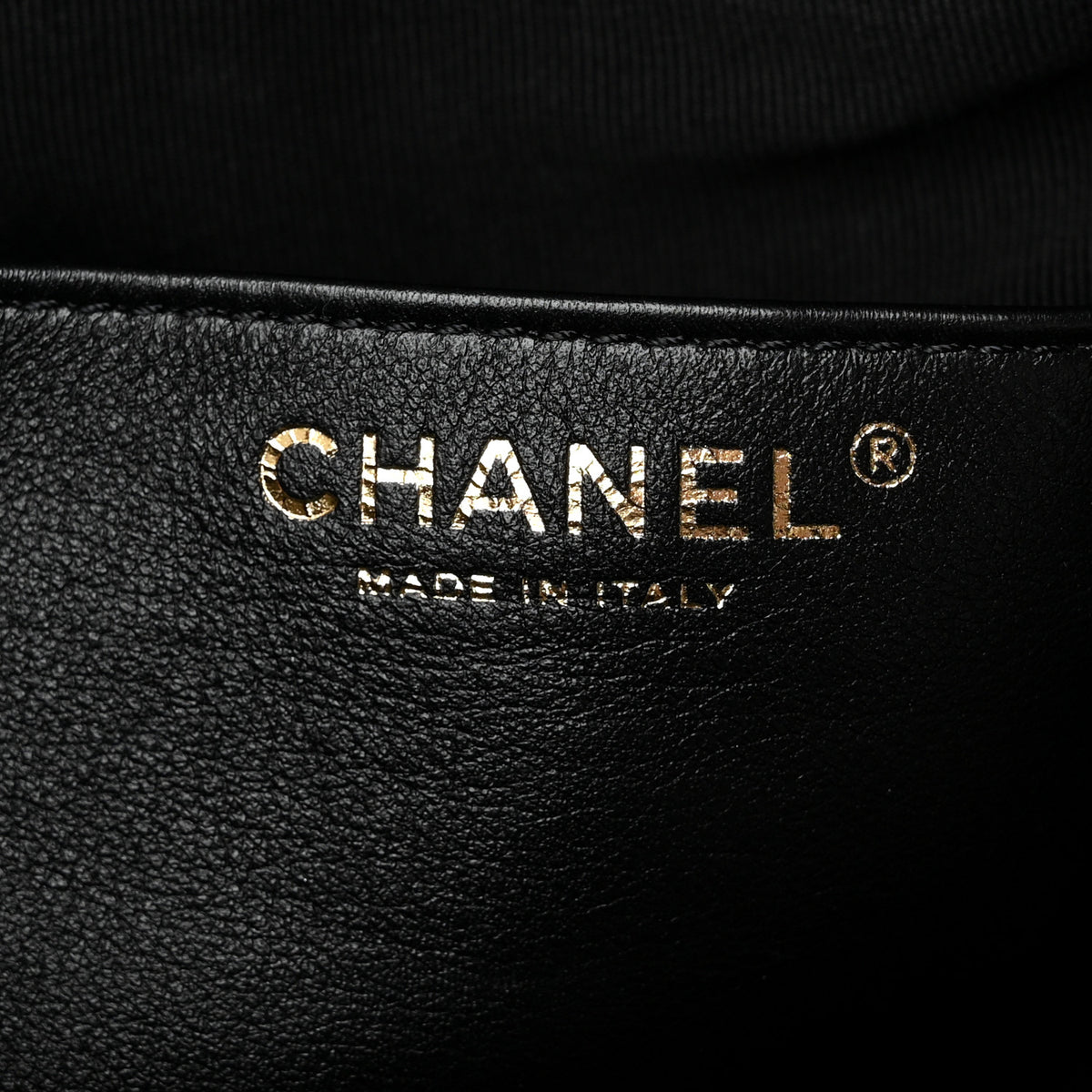Shiny Lambskin Quilted Medallion Chain Drawstring Bucket Bag Black