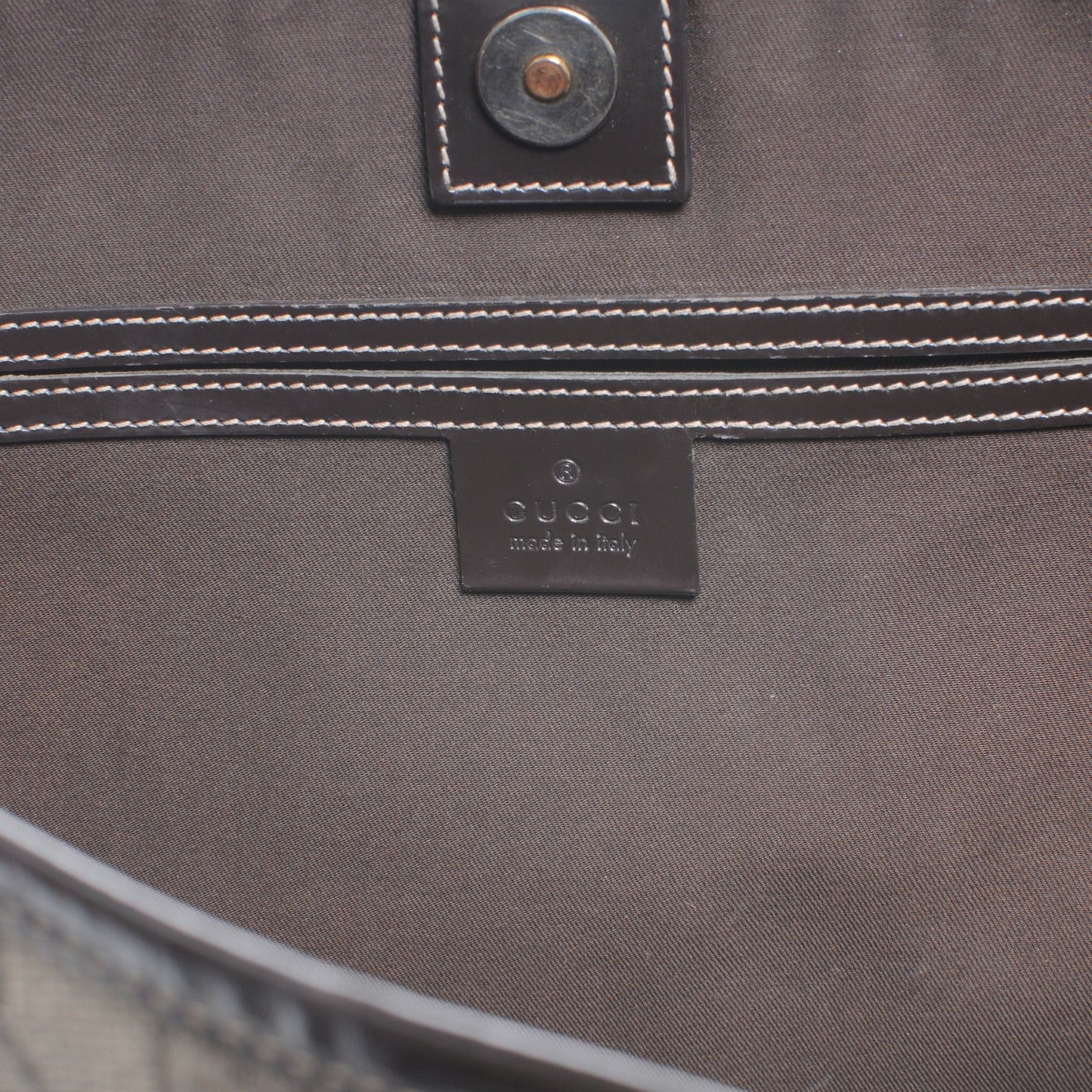 GG Supreme Monogram Medium Joy Tote Brown