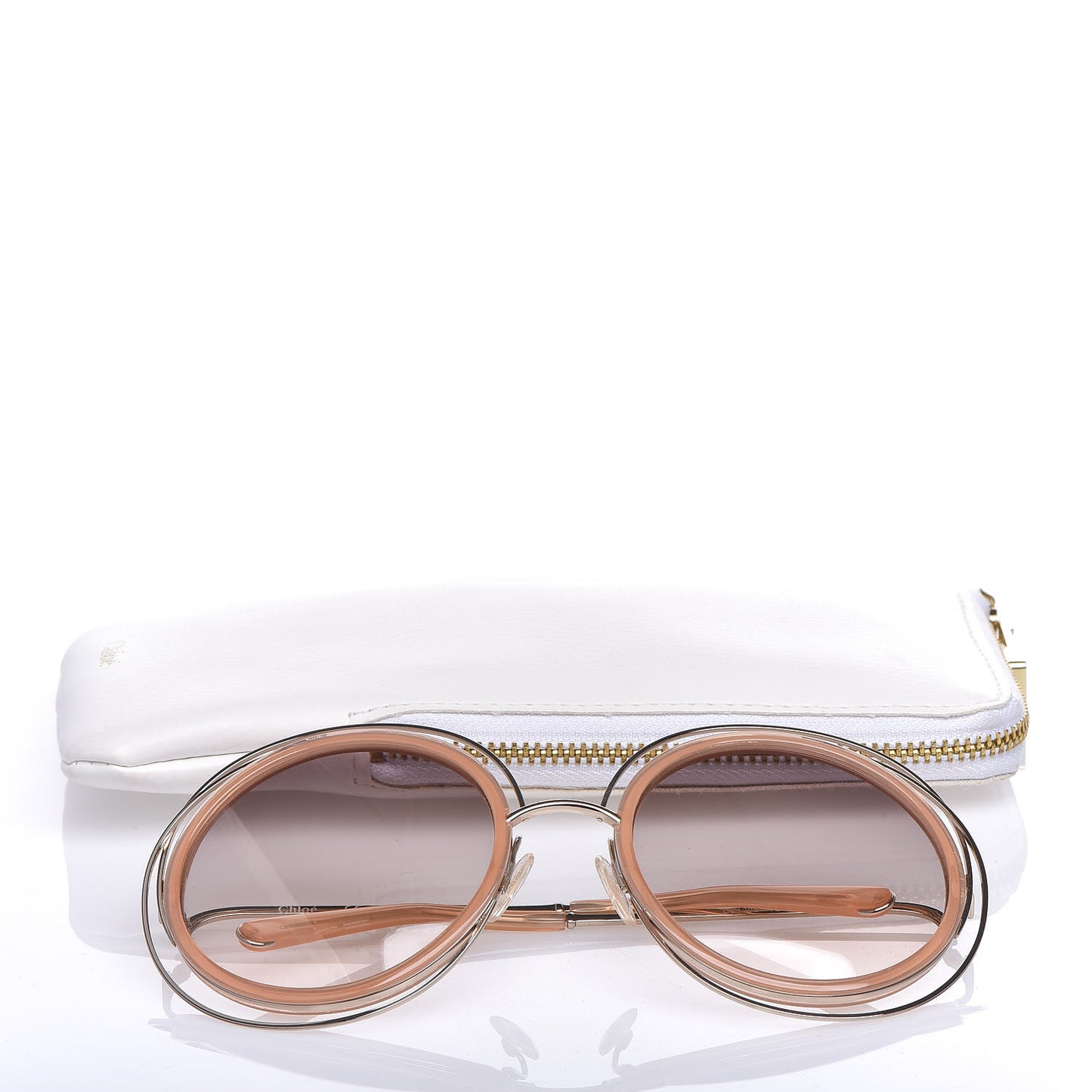 Oversized Round Carlina Sunglasses CE120S Peach Pink