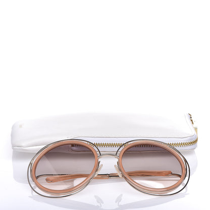 Chloe Oversized Round Carlina Sunglasses CE120S Peach Pink 8 of 8