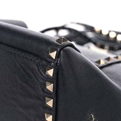 Valentino Garavani Vitello Rockstud Double Handle Tote Black 8 of 28