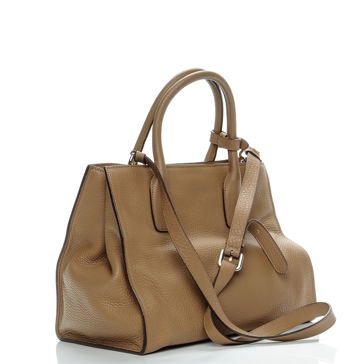 Prada Vitello Daino Tote Sesamo 3 of 9