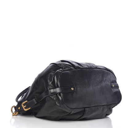 Prada Cervo Shine Shoulder Bag Black 4 of 18
