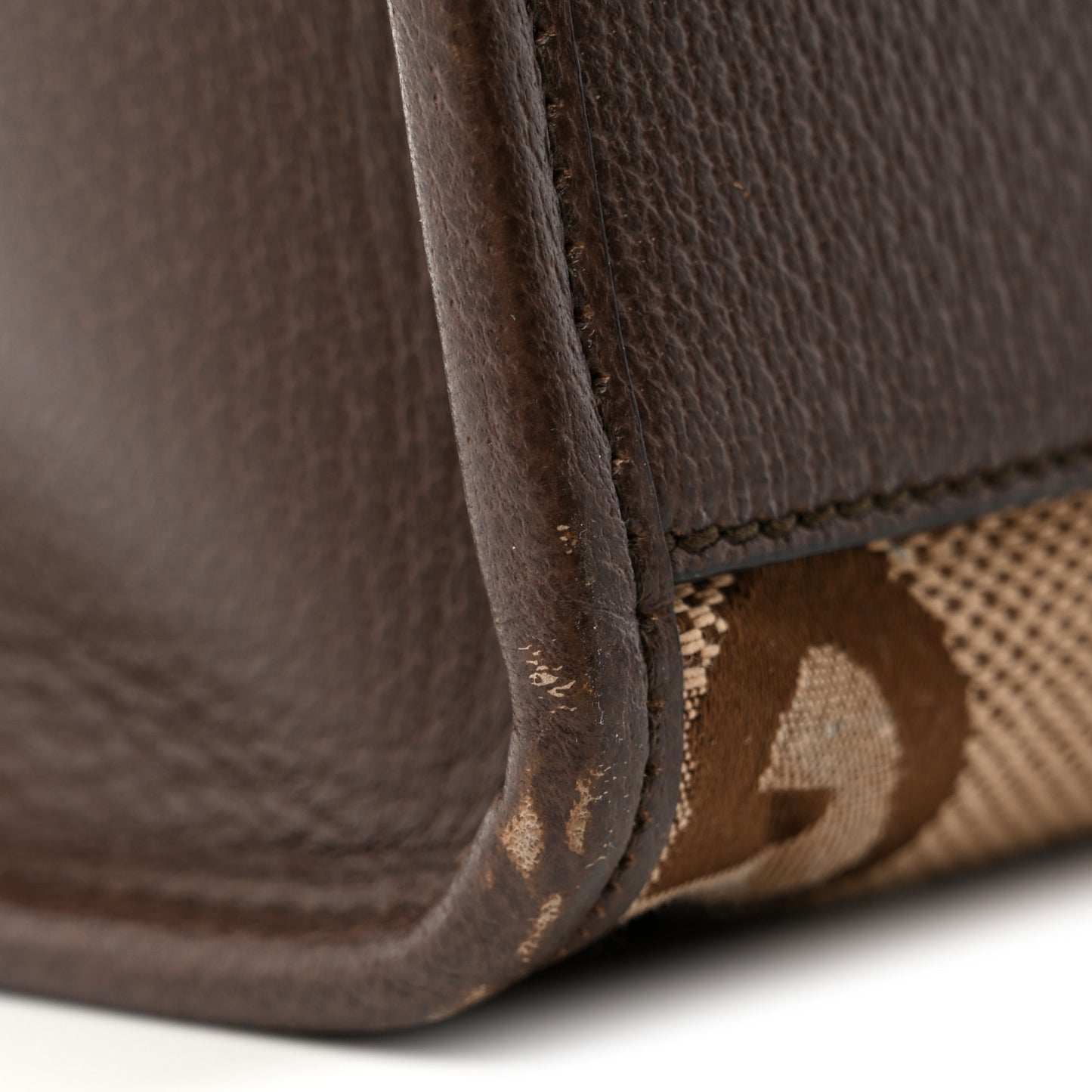 Monogram Jumbo GG Textured Dollar Calfskin Web Tote Bag Camel Ebony New Acero