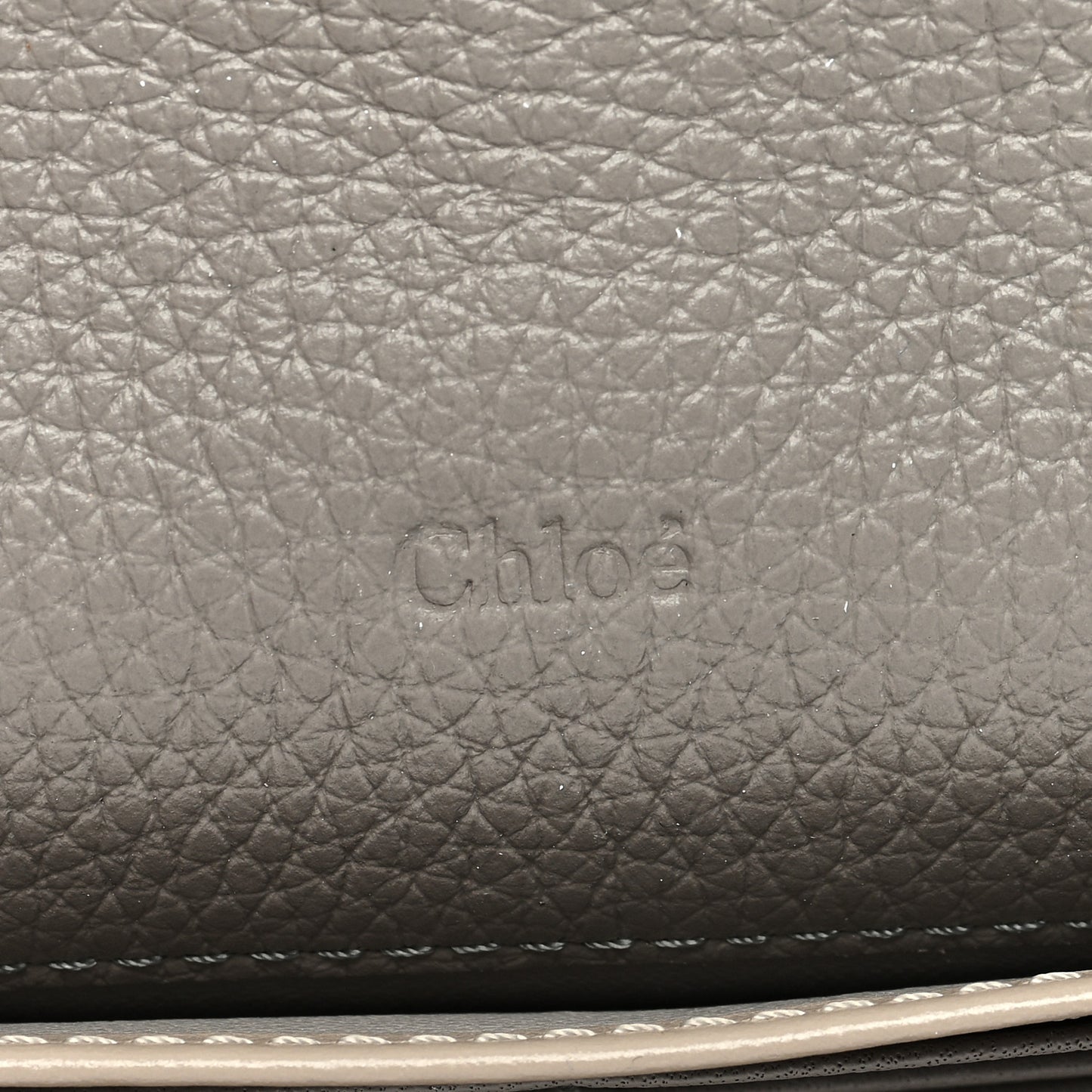 Calfskin Alphabet Long Wallet Cashmere Grey