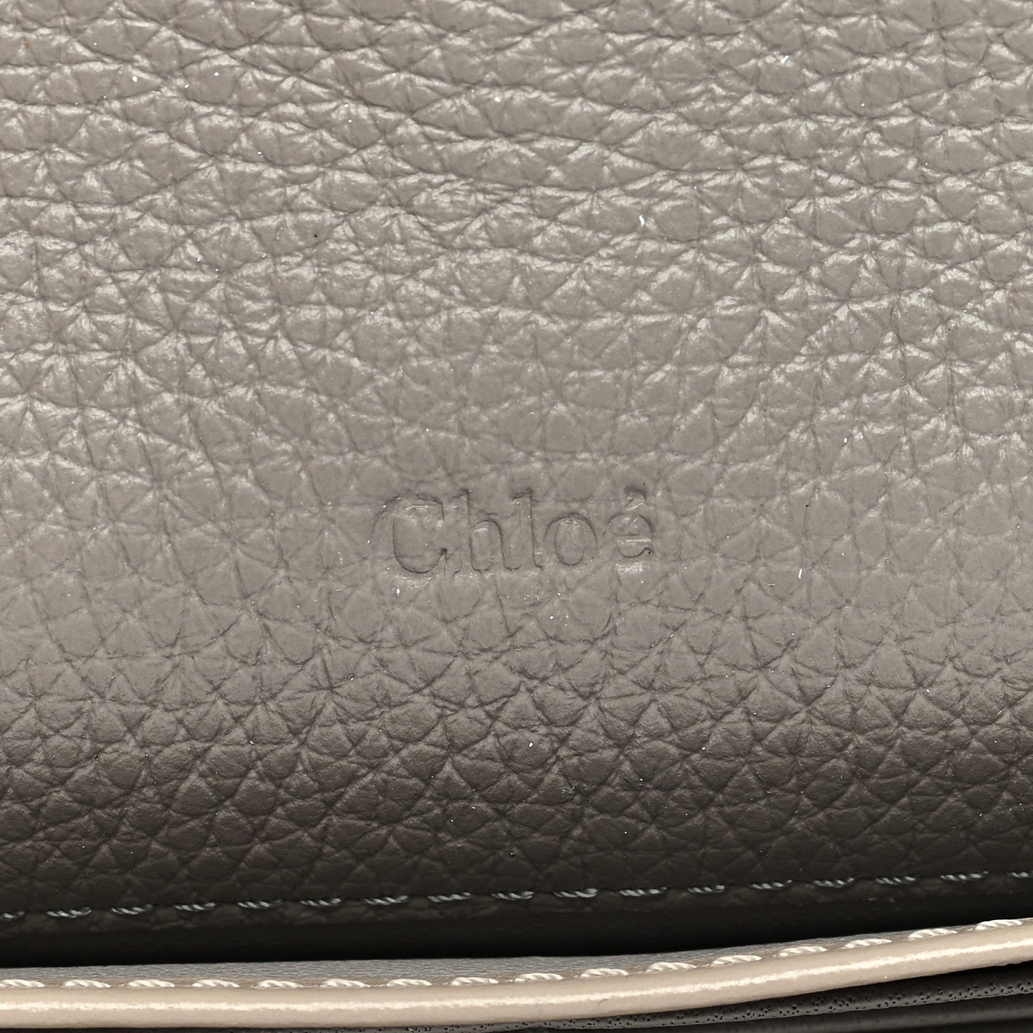 Chloe Calfskin Alphabet Long Wallet Cashmere Grey 6 of 6