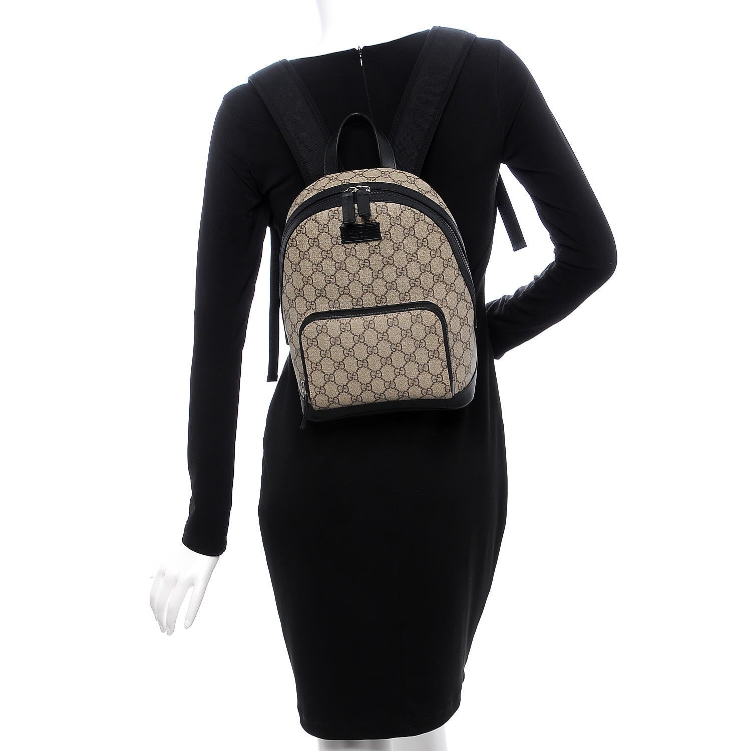 Gucci GG Supreme Monogram Small Eden Day Backpack Black 2 of 9