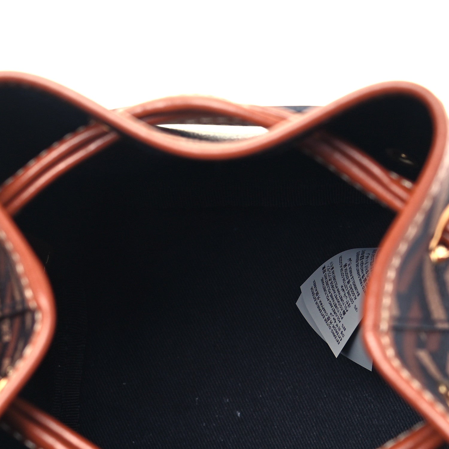 Versace Coated Canvas La Greca Mini Bucket Bag Black Caramel 5 of 8