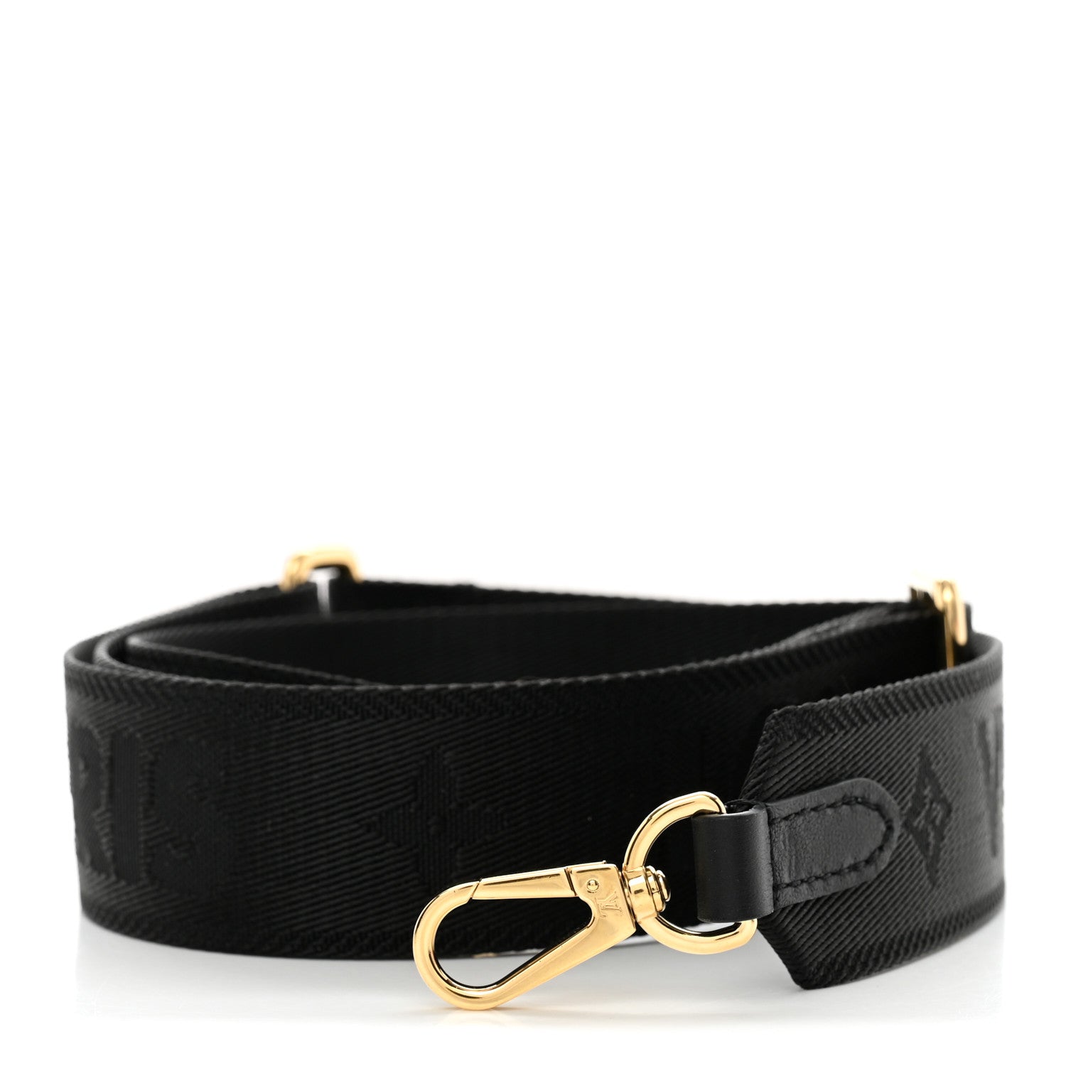 Louis Vuitton Nylon Calfskin Bubblegram Wallet Strap Black 1 of 5