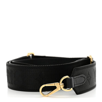 Louis Vuitton Nylon Calfskin Bubblegram Wallet Strap Black 1 of 5