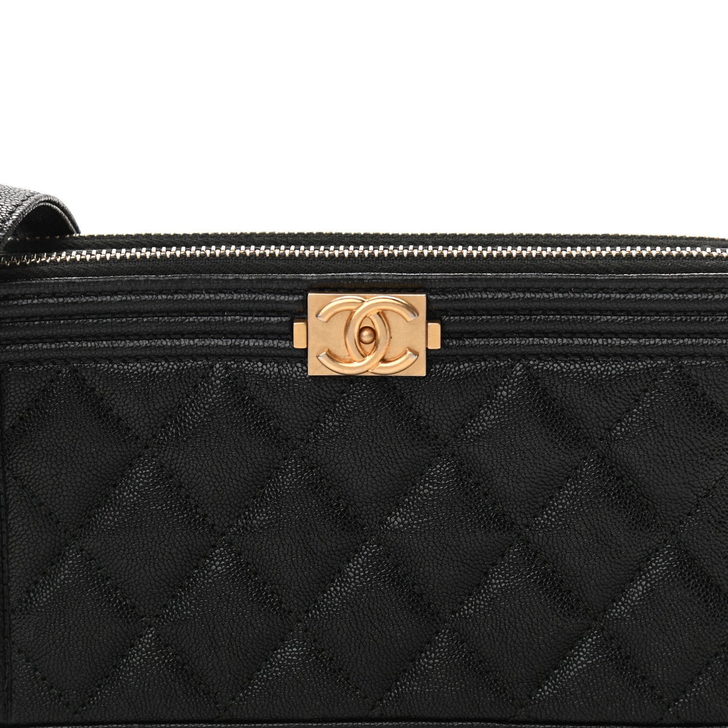 Chanel Caviar Quilted Small Boy Clutch With Chain Black 11 of 15