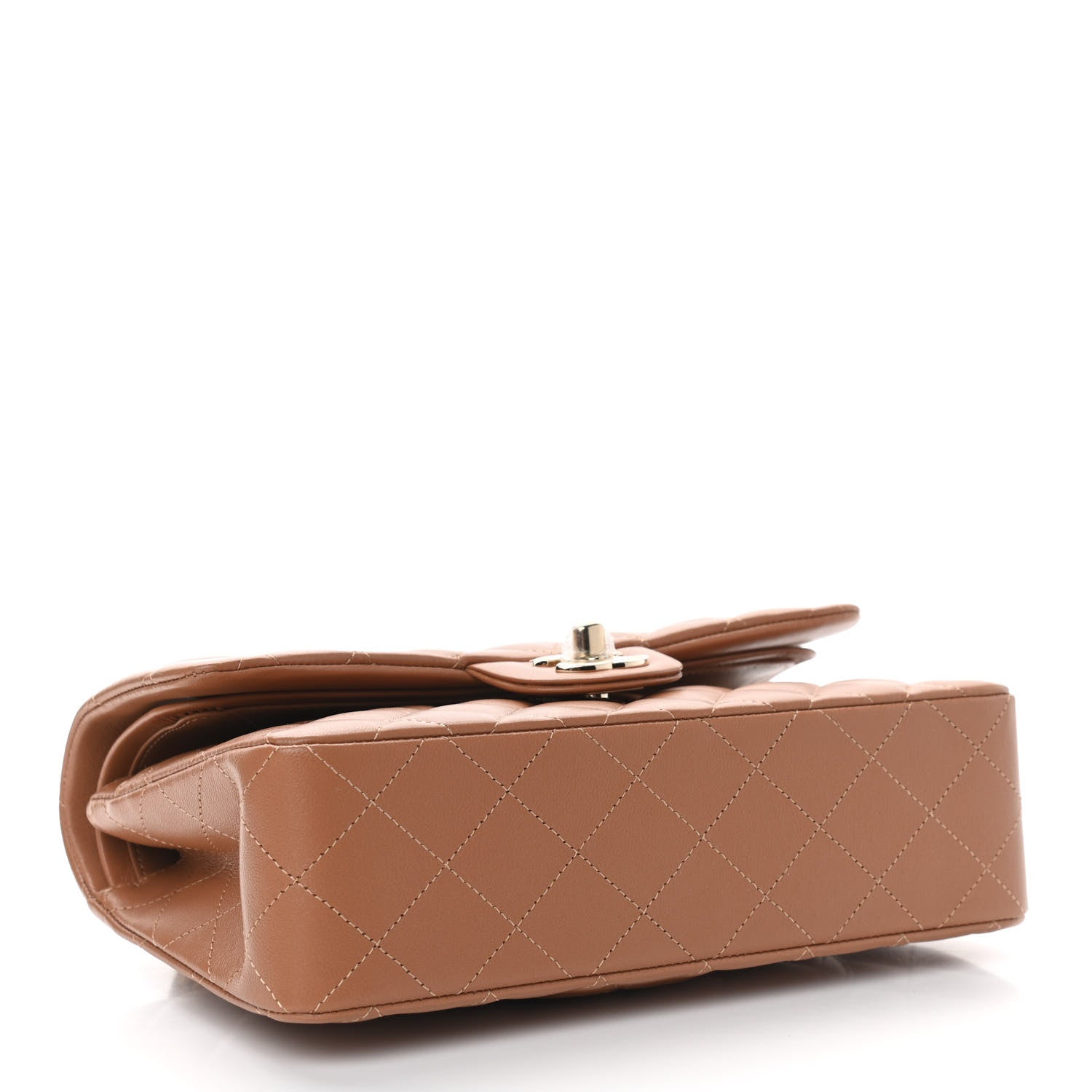 Chanel Lambskin Quilted Small Double Flap Brown 4 of 11