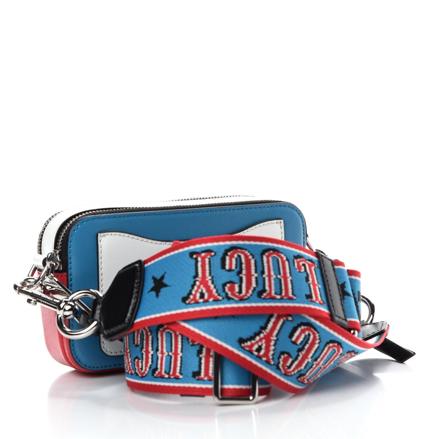 Marc Jacobs X Peanuts Saffiano Small Lucy Snapshot Camera Bag Blue Multi 3 of 10