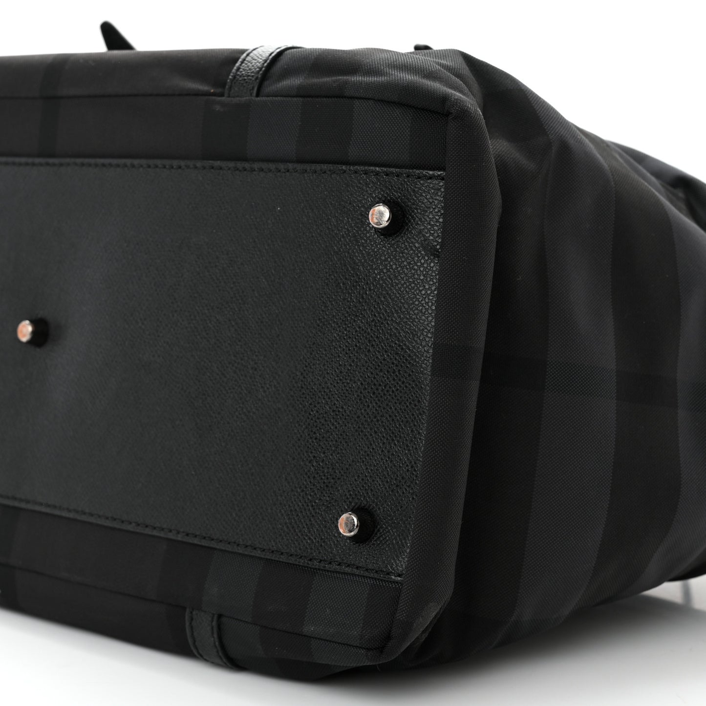 Nylon House Check Diaper Bag Black