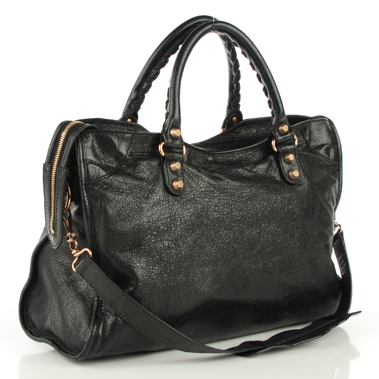 Agneau Giant 12 Rose Gold Hardware City Black