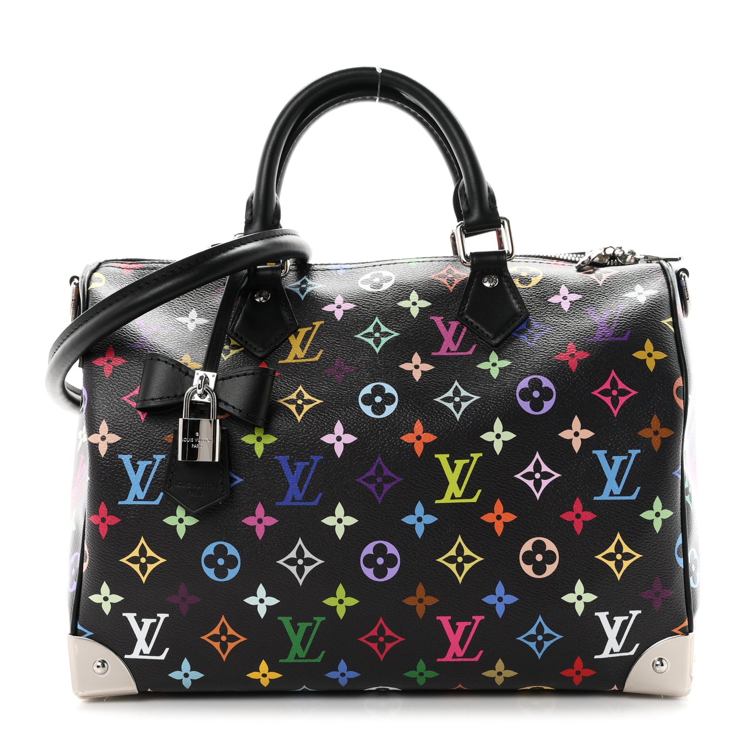 LV X TM Monogram Multicolor Speedy Soft 30 Black