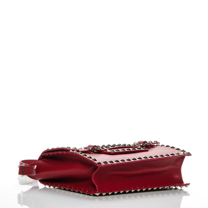 Valentino Garavani Vitello Rockstud Shoulder Flap Bag Rosso 4 of 6