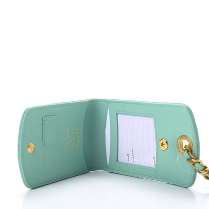 Chanel Goatskin Quilted 19 Luggage Tag Light Blue 3 of 6
