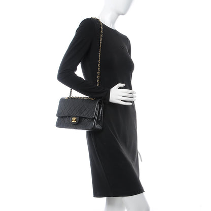 Chanel Lambskin Quilted Medium Double Flap Black 3 of 9