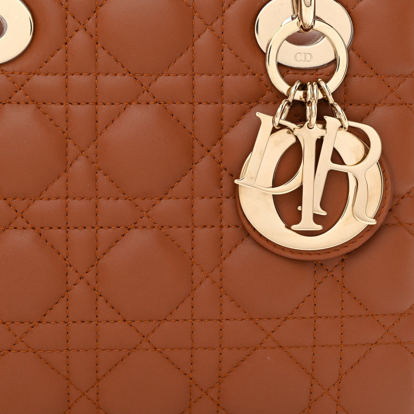 Calfskin Cannage Small My ABCDior Lady Dior Tan