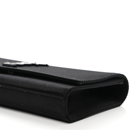 Saint Laurent Satin Monogram Cassandre Clutch Black 8 of 8