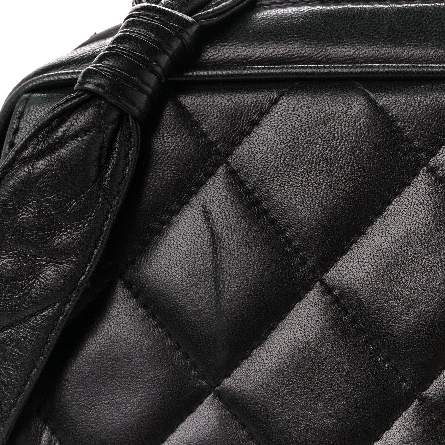 Chanel Lambskin Quilted Flap Camera Case Black 12 of 12