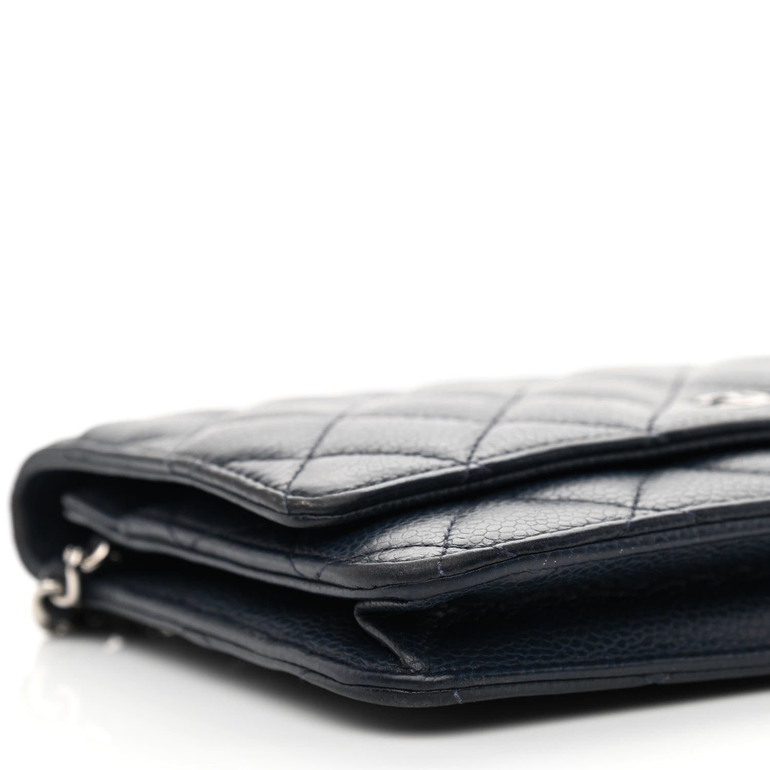 Chanel Caviar Quilted Wallet On Chain WOC Navy Blue 10 of 12