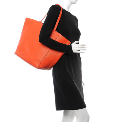 Celine Grained Calfskin Medium Horizontal Cabas Phantom Bright Orange 2 of 7