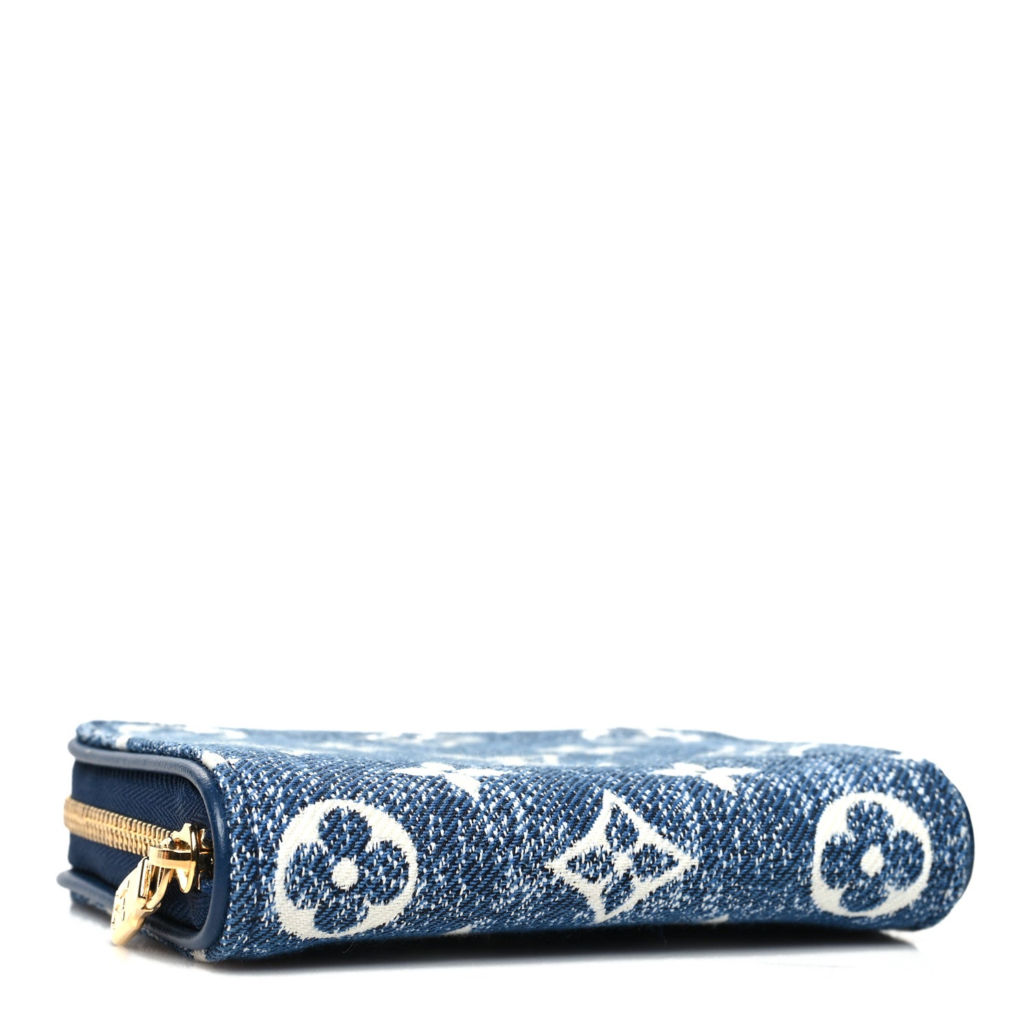 Louis Vuitton Denim Monogram Jacquard Zippy Coin Purse Bleu 4 of 8