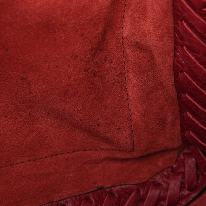 Valentino Garavani Grained Calfskin C Rockee Scarab Fringe Shoulder Bag Scarlet 9 of 11