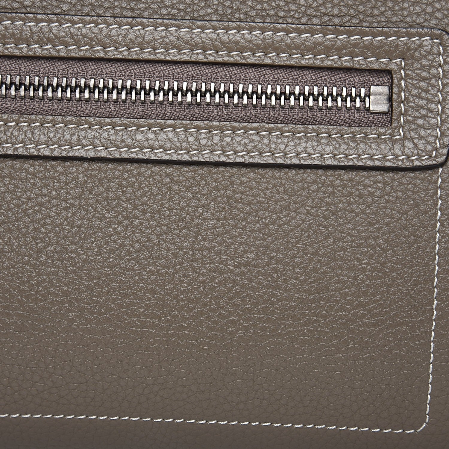 Celine Drummed Calfskin Micro Luggage Souris 10 of 10