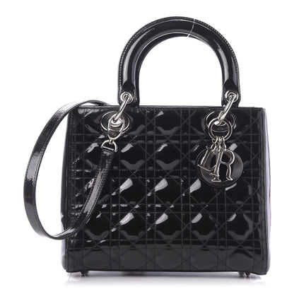 Christian Dior Patent Cannage Medium Lady Dior Black 1 of 10