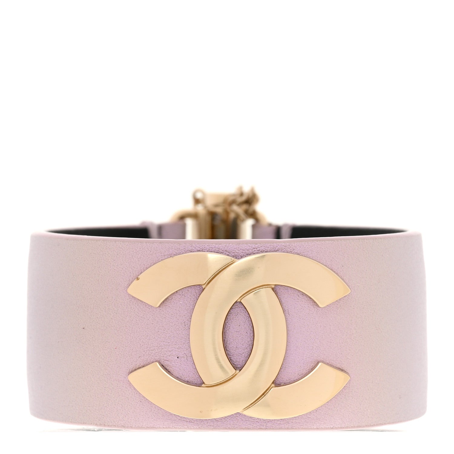 Chanel Calfskin CC Wide Cuff L Lilac 1 of 4