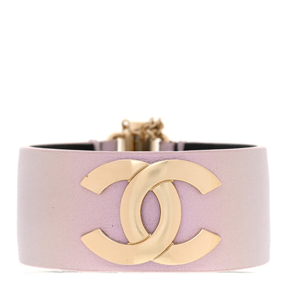 Chanel Calfskin CC Wide Cuff L Lilac 1 of 4