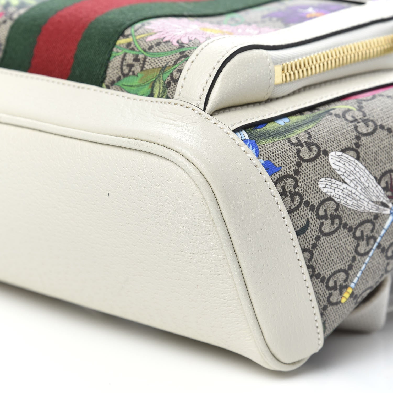 Gucci GG Supreme Monogram Flora Web Small Ophidia Day Backpack White 8 of 8