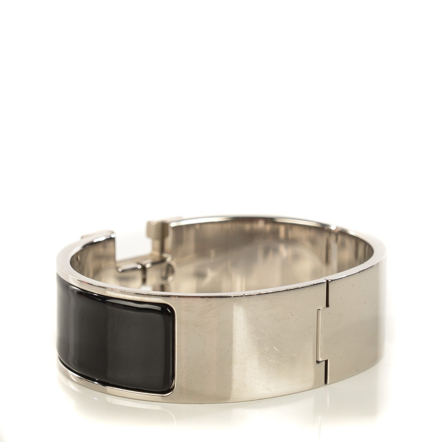 Hermes Enamel Wide Clic Clac H Bracelet GM Black 3 of 6