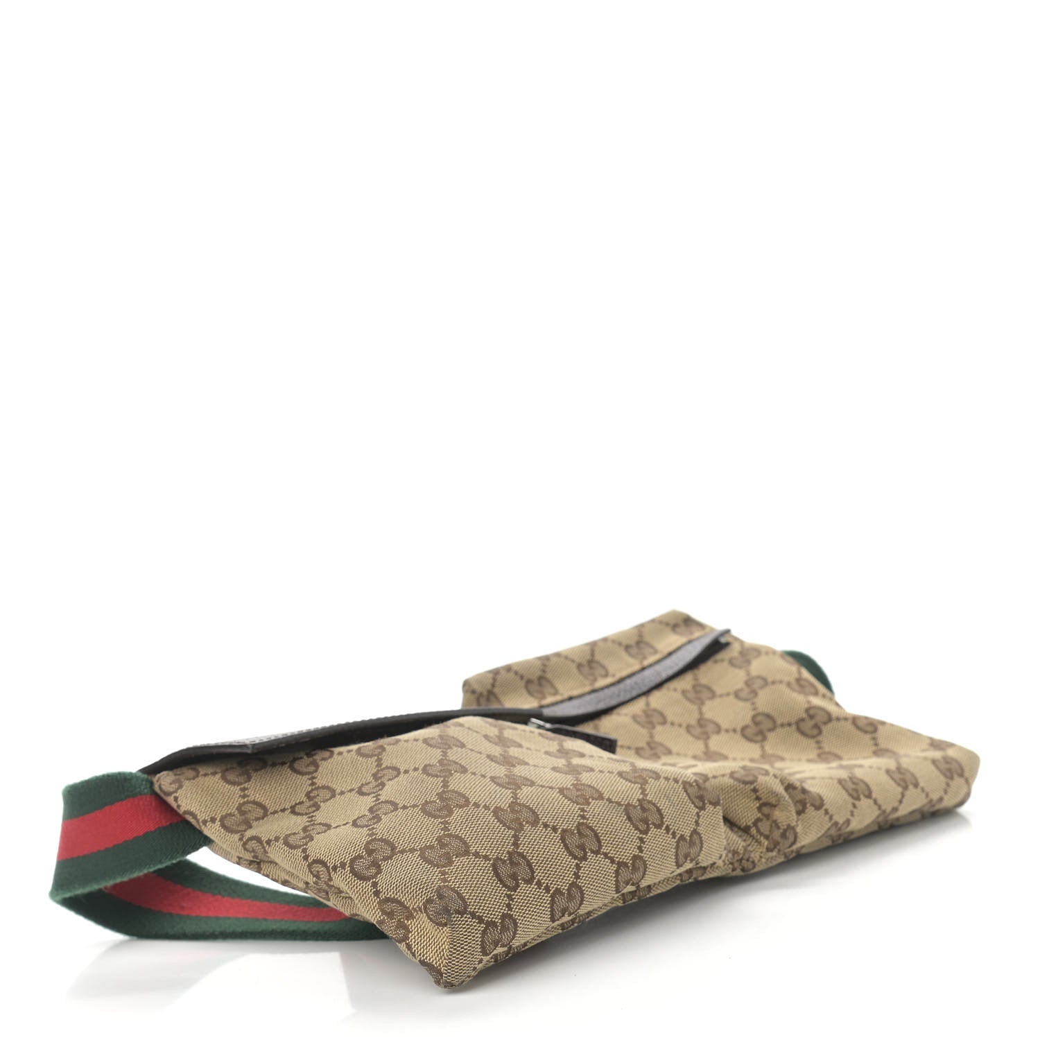 Gucci GG Monogram Double Pocket Belt Bag Dark Brown 4 of 12