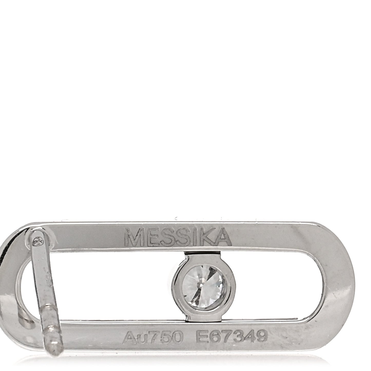 18K White Gold Diamond Move Uno Pave Earrings