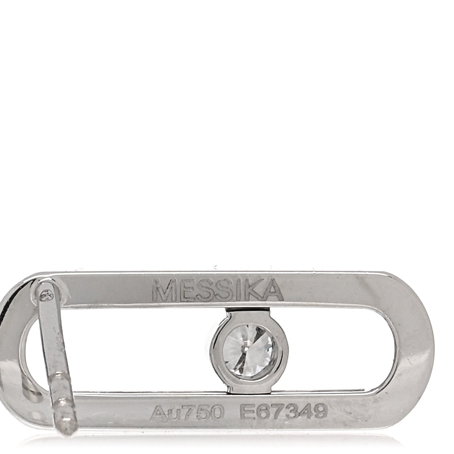 Messika 18K White Gold Diamond Move Uno Pave Earrings 4 of 5