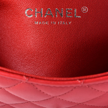 Chanel Lambskin Quilted Mini Rectangular Flap Red 6 of 9