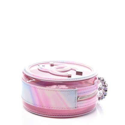 Chanel PVC Lambskin Filigree Round Clutch With Chain Pink 6 of 10