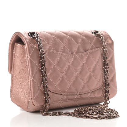 Chanel Metallic Grained Calfskin Quilted 2.55 Reissue Mini Flap Copper Pink 3 of 9