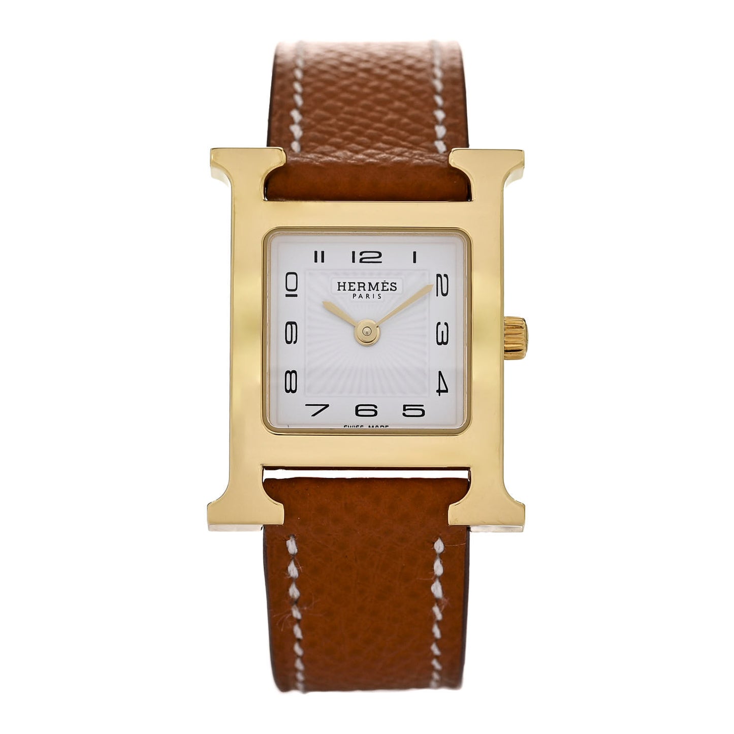 Stainless Steel Epsom 21mm Heure H Hour Quartz Watch Gold